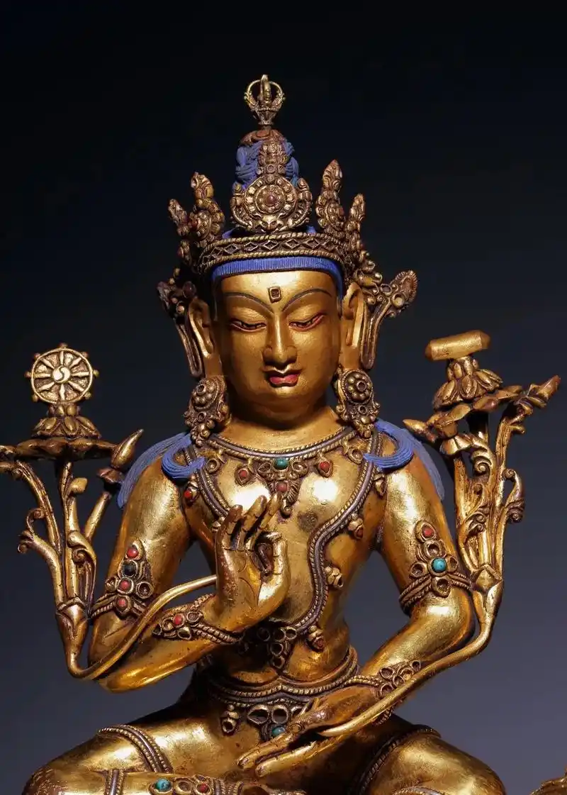 清铜鎏金文殊普贤菩萨造像艺术.高36厘米/37厘米 长28厘 - 抖音