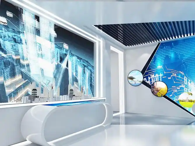 r&t工业科技展厅设计3d效果图