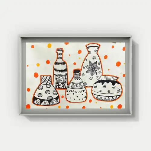 儿童创意画瓶瓶罐罐