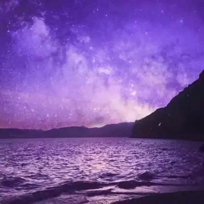 江孑紫色系唯美风景静物背景图