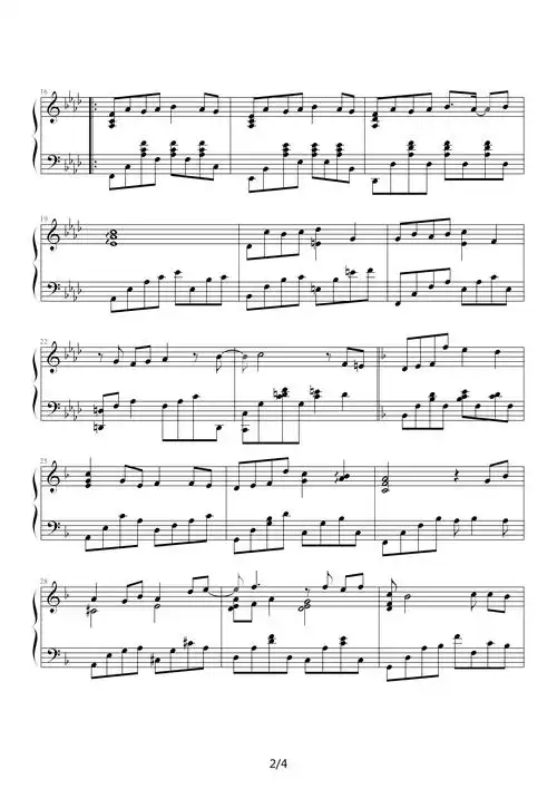 献世 钢琴独奏 降a调