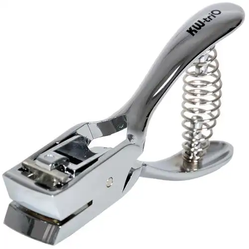 可得优(kw-trio) 9772 手握式单孔打孔机 pvc证件卡打孔器不锈钢椭圆