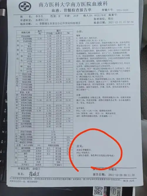 11月中旬,她去海南省人民医院做入职体检时,被告知血常规异常,医生
