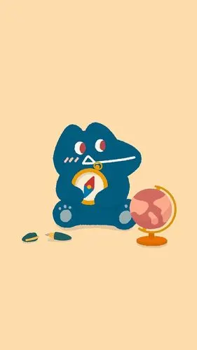 小恐龙萌趣卡通手机壁纸