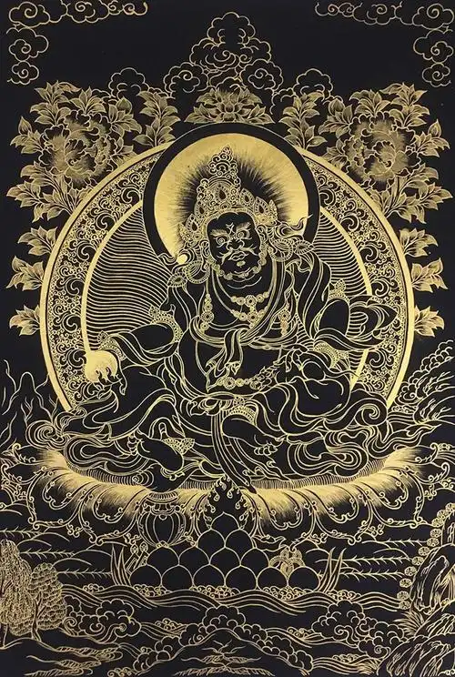 黄静心静心描金唐卡填色减压涂色手绘线稿diydiy