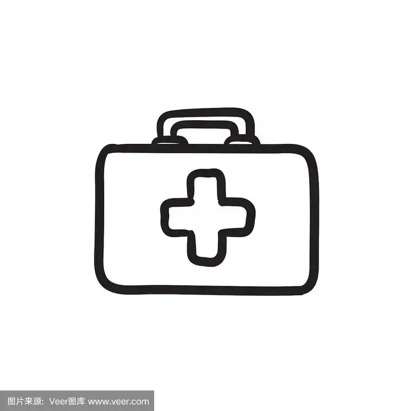 急救箱素描图标