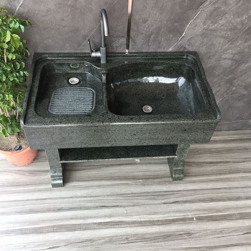 澳颜莱阳台大理石洗衣台 花岗岩洗衣台庭院大理石洗衣池带搓衣板阳台