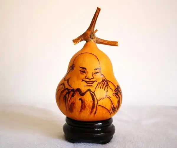 葫芦烙画:笑佛(一)