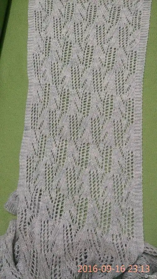 麻灰色女士棒针镂空花.-编织人生移动门户