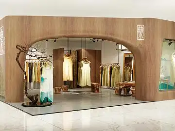 北欧商场服装店门头3d模型下载