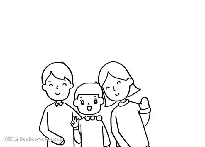 《中华民族一家亲》手抄报显示画一幅全家福画用英语描述的手抄报英语