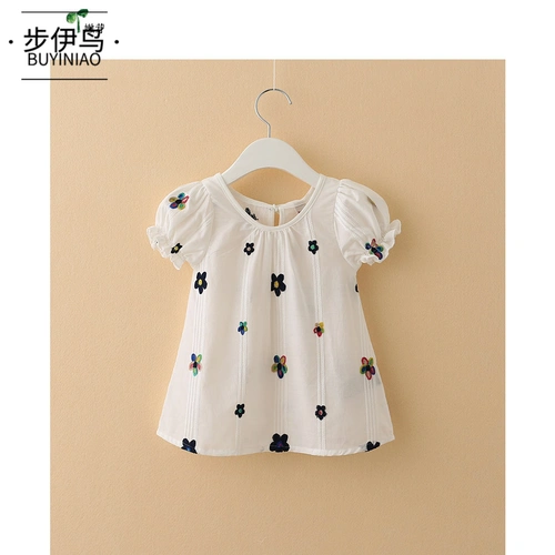 2020夏季新款女童短袖恤小童装圆领13岁宝宝t恤