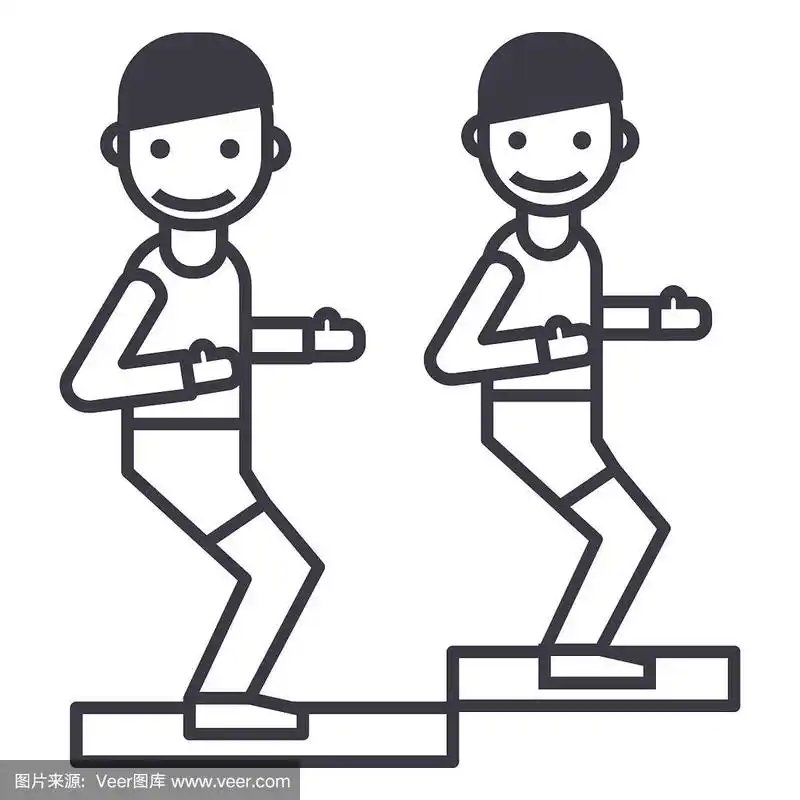 健身教练,教练,健身房矢量线图标,标志,插图的背景,可编辑的笔触