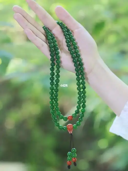 禅韵和田碧玉菠菜绿108颗双十一敲便宜75