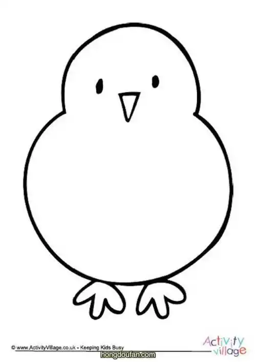圆滚滚的小鸟超级简单画小鸟幼儿简笔画大全
