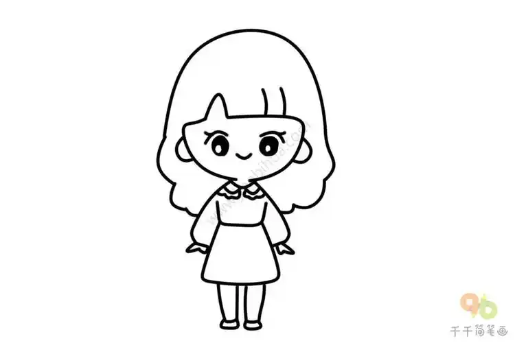 画图片画小女孩简单又可爱,女孩简笔画漂亮可爱,女孩简笔画简单又漂亮