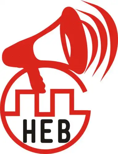 河北广播电台台标,以长城标志为中心,上有喇叭,下有文字,简单明了,以