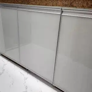 带框橱柜门定做晶钢门钢化y玻l璃门厨房灶台晶刚门板定制现代简a.