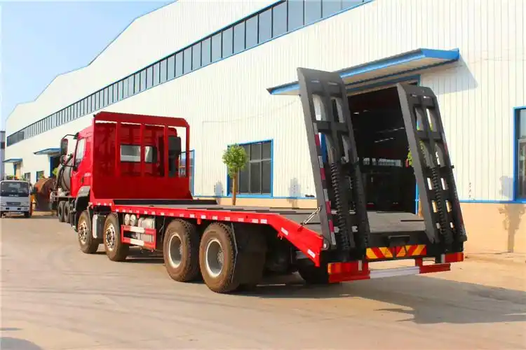 广东广州东风后双桥挖掘机板车挖机拖板车分期付款