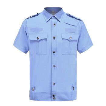 执勤服衬衣大环扣衬衫夹克交织绸保安工作套装男警夏执勤公务装 交通