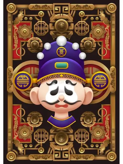 京剧人物插画丑角