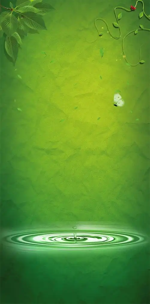 绿色新店开业海报背景素材