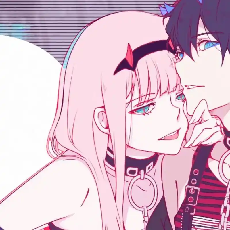 《darling in the franxx》动漫情侣头像,02和广,02和莓