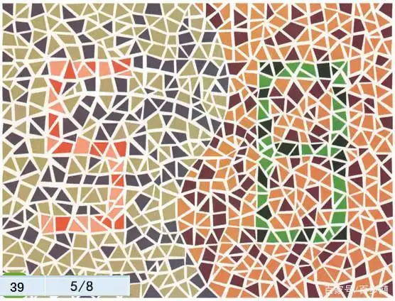 一共4张色觉测试图,除了第2张简单,剩下的都挺难