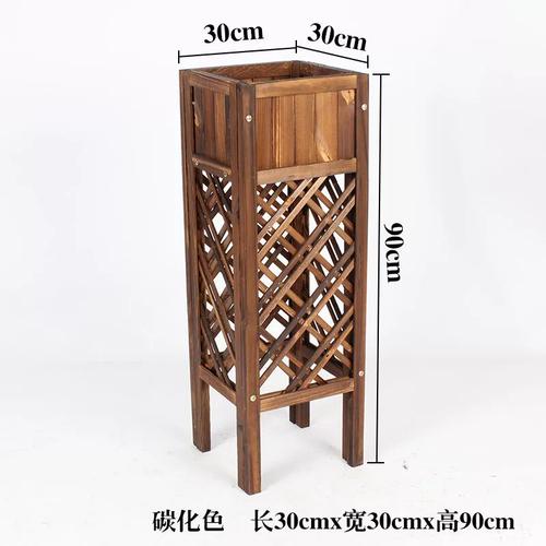 防腐木花槽花盆架隔断花架碳化木质栅栏网格餐厅饭店食堂加厚碳