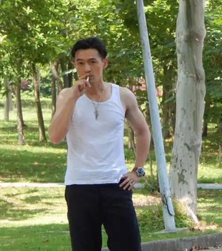 娱乐 正文 胡歌手里夹着一支烟,看着粉丝偷拍后,招了一动手后持续沉着