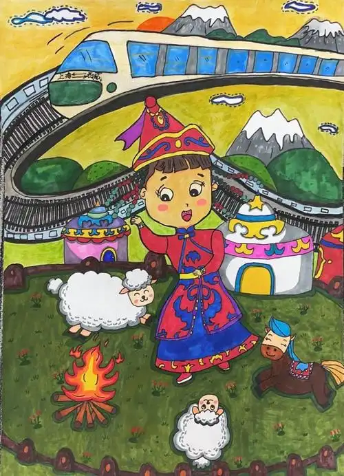 以笔绘心以画传情青浦区教育系统民族一家亲绘画作品展来啦