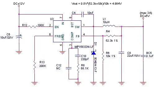 mp1584en dc-dc 3a电源降压可调模块 超lm2596 24v转12v9v5v3v