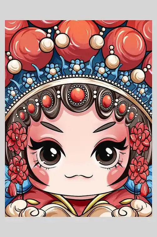 中华传统经典戏曲人物插画