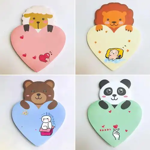 精选韩国ins便利贴可爱卡通少女学生用创意可撕便签本自粘标记小本子