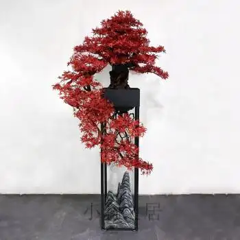 假树仿真树室内装饰假绿植仿真树假树模型大型仿绿植物盆景迎客松摆件