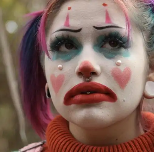 在ins上看到这个小丑妆,又可爱又丧的感觉,可以安排上了!