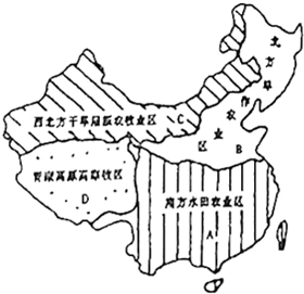 读我国土地利用地域差异图回答问题.