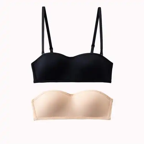 逸米家无肩带内衣薄款隐形文胸防滑无钢圈婚纱抹胸无痕胸罩夏裹胸