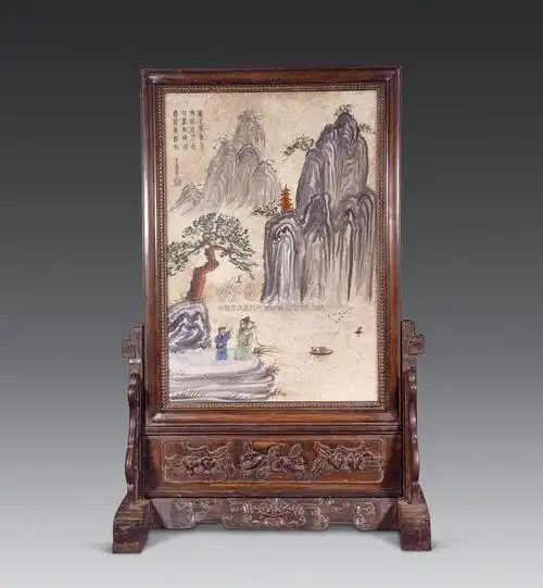 0325 石板画插屏