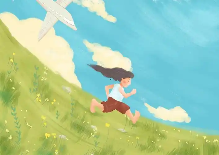 那就奔跑吧,做自在如风的少年|插画|创作习作|土豆泥么 - 原创作品