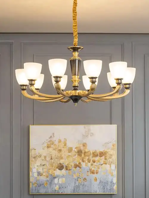 雷士照明全铜吊灯美式简约现代大气客厅灯具吊灯