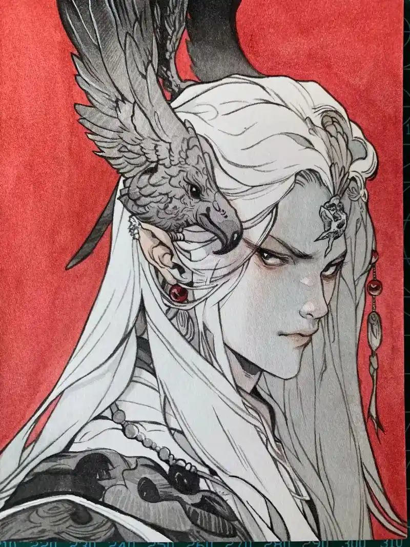 下次画些什么好呢?#手绘 #画画 #水彩 #古风 #帅哥 - 抖音