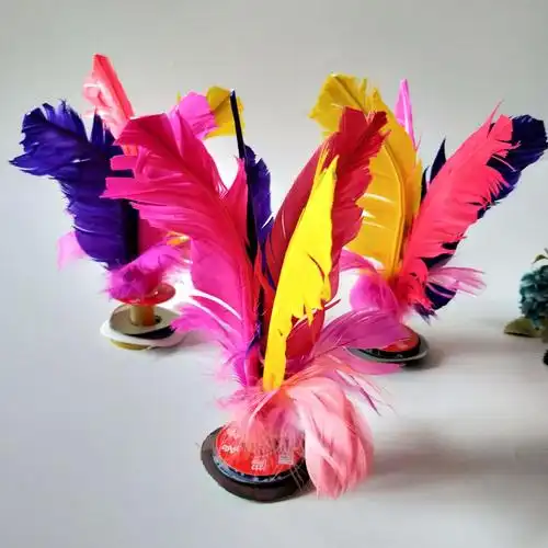 彩色羽毛毽子儿童健身玩具鸡毛毽子【一元2元店货源批发】