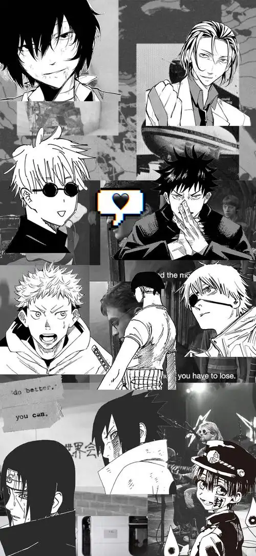 黑白漫拼接壁纸 dt柠檬养乐多a