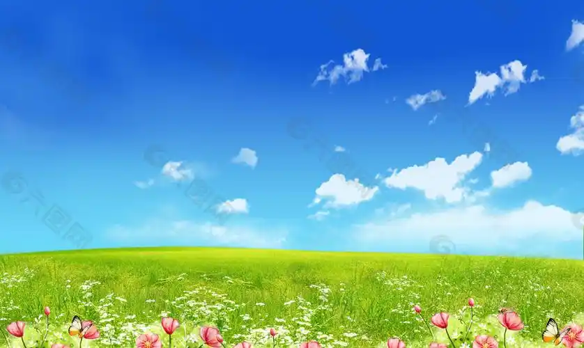 蓝天绿草背景psd背景素材免费下载(图片编号:8588682)-六图网