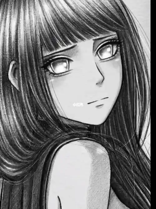 火影忍者日向雏田绘画过程