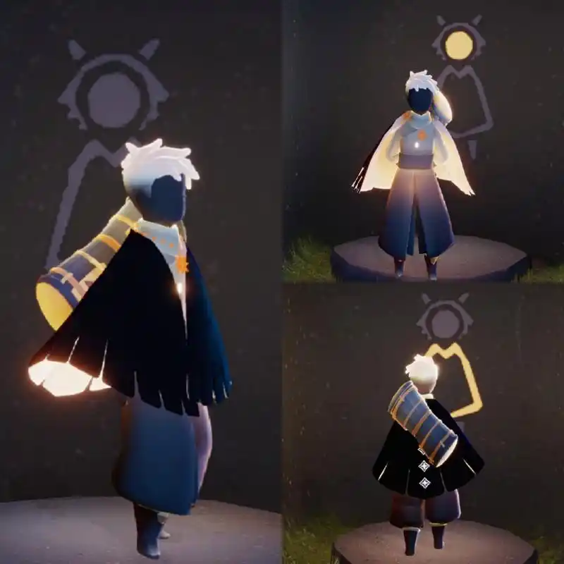 光遇穿搭 | 酷炸脏辫头武士7115 73 黑脸            (霞谷自豪