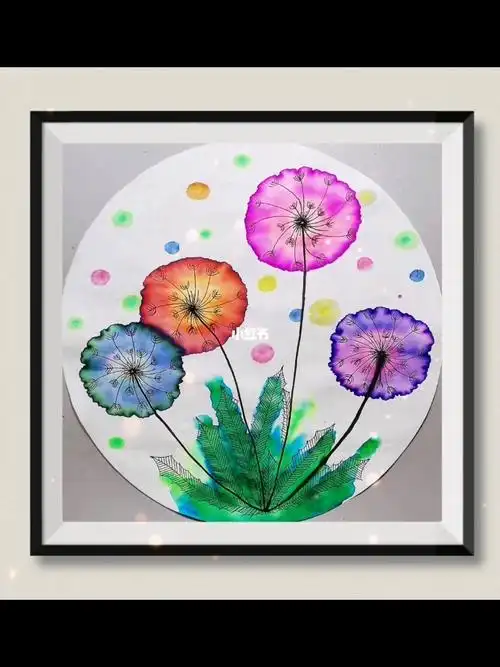 3-8岁创意儿童画绘画材料:水彩笔,记号笔,马克笔,水粉笔,生宣纸#创意