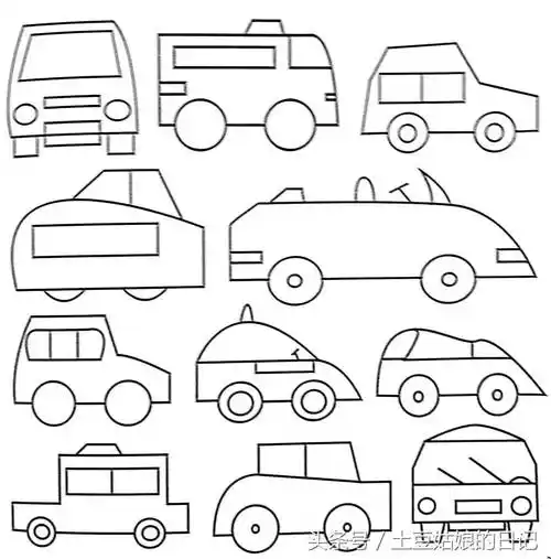 小汽车简笔画小汽车简笔画图片大全小汽车简笔画大全及画法步骤小汽车