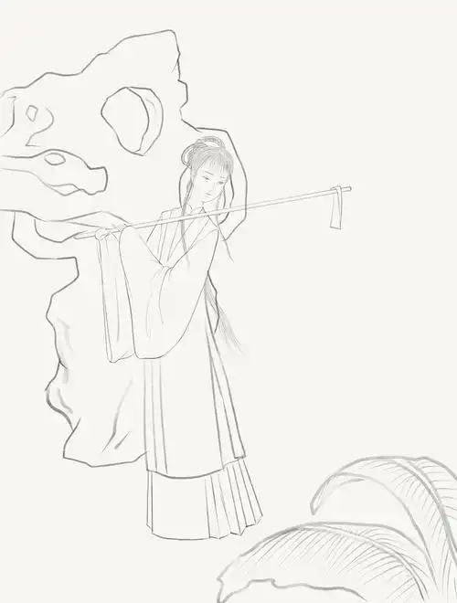 十二钗系列插画黛玉葬花